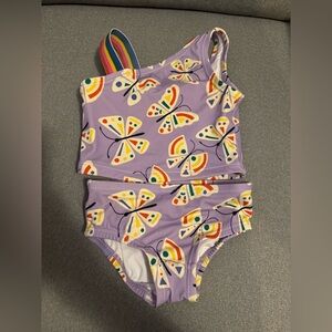 Hanna Andersson Butterfly Two-Piece Asymmetrical Swimsuit